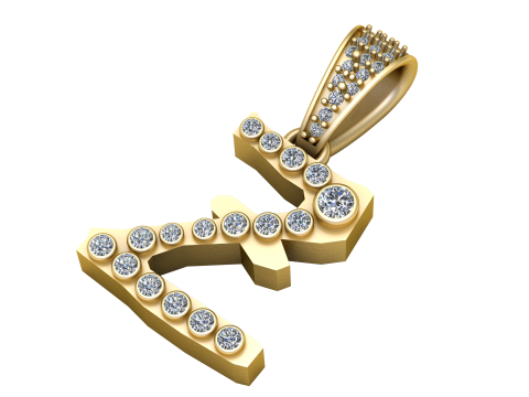 ALPHABET Z PENDANT 3D PRINTABLE MODEL 3Dモデル