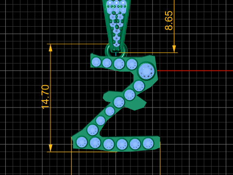 ALPHABET Z PENDANT 3D PRINTABLE MODEL 3Dモデル