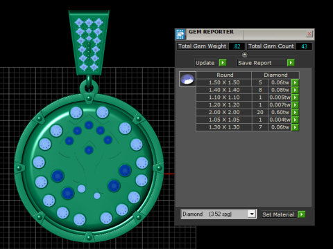 PRECIOUS GLAMIRA PENDANT 3D PRINTABLE MODEL 3D मॉडल