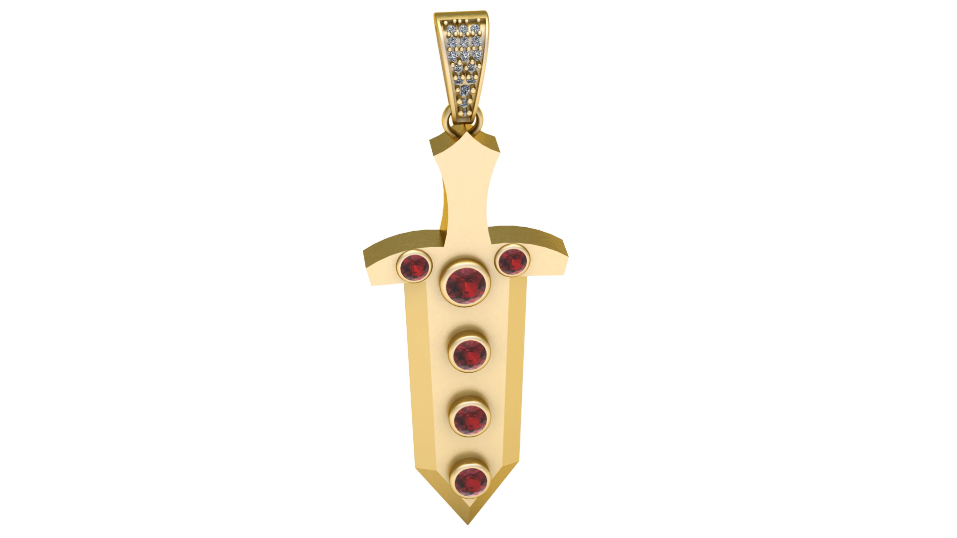 KNIFE PENDANT 3D PRINTABLE MODEL 3D Model .c4d .max .obj .3ds .fbx .stl .blend 