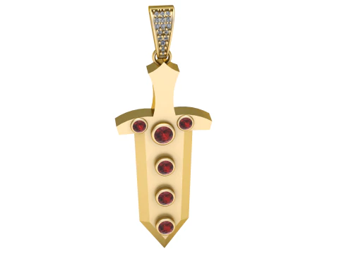 PINGENTE DE FACA 3D MODELO IMPRIMÍVEL Modelo 3D