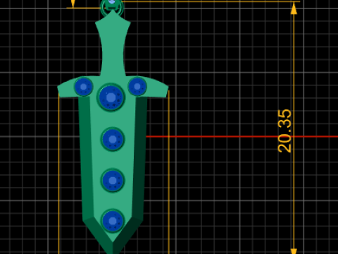 KNIFE PENDANT 3D PRINTABLE MODEL Model 3D