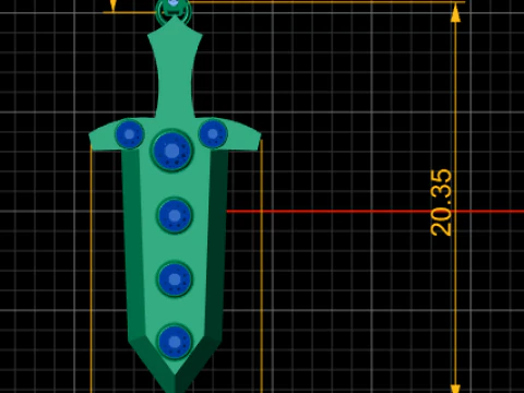 KNIFE PENDANT 3D PRINTABLE MODEL 3D Model