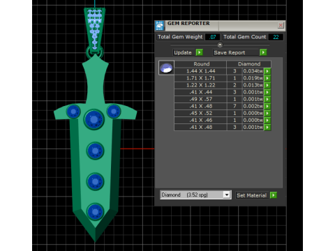 KNIFE PENDANT 3D PRINTABLE MODEL Model 3D