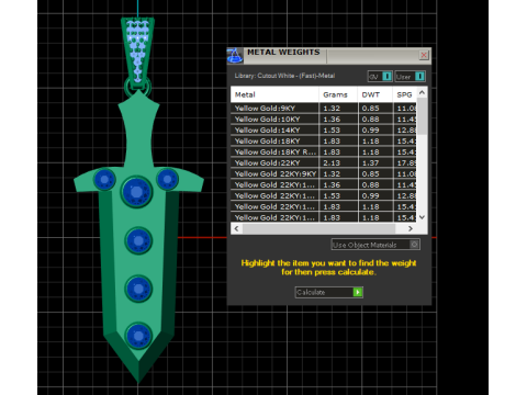 KNIFE PENDANT 3D PRINTABLE MODEL Model 3D