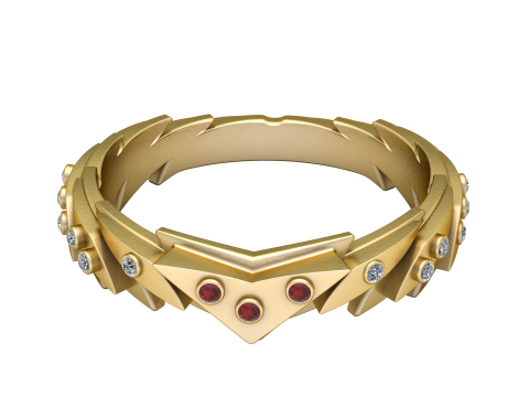 STYLISH GOLD RING 3D PRINTABLE MODEL Modelo 3D