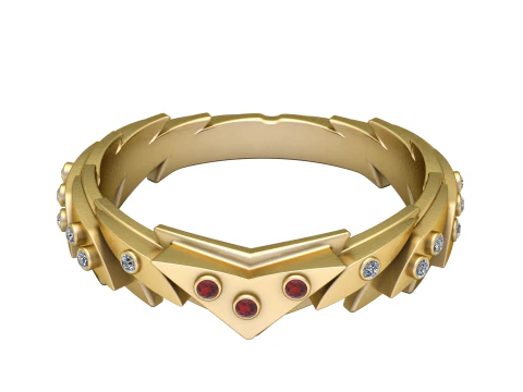 STYLISH GOLD RING 3D PRINTABLE MODEL 3D Model
