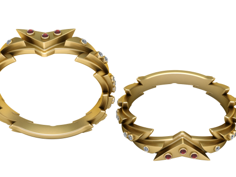 STYLISH GOLD RING 3D PRINTABLE MODEL Model 3D