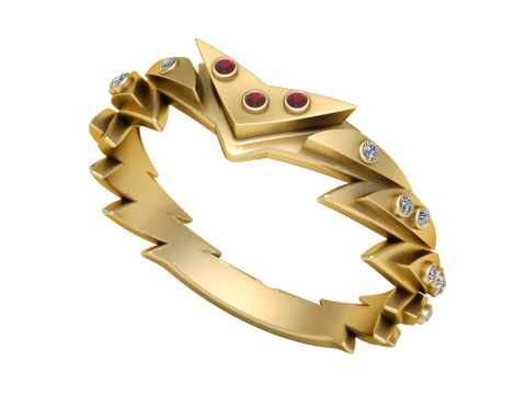 STYLISH GOLD RING 3D PRINTABLE MODEL Model 3D