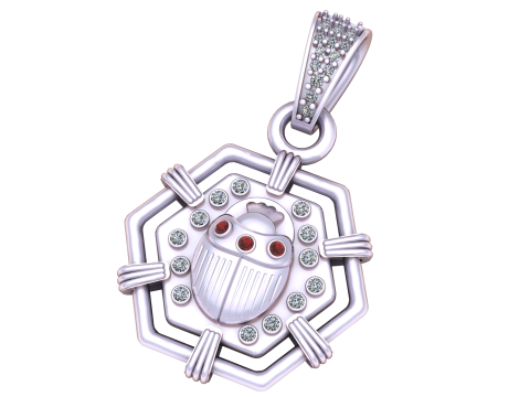 BEETLE DESIGN PENDANT 3D PRINTABLE MODEL 3D-Modell