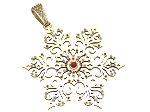 ELEGANT STYLE DIAMOND PENDANT 3D PRINTABLE MODEL Model 3D