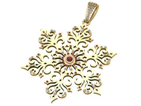 ELEGANT STYLE DIAMOND PENDANT 3D PRINTABLE MODEL Model 3D