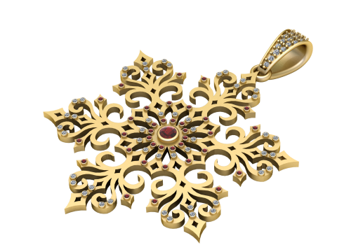 ELEGANT STYLE DIAMOND PENDANT 3D PRINTABLE MODEL Model 3D