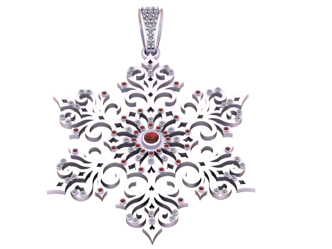 ELEGANT STYLE DIAMOND PENDANT 3D PRINTABLE MODEL Model 3D