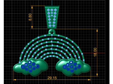 RAINBOW PENDANT 3D PRINTABLE MODEL Model 3D