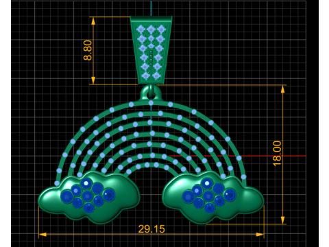 REGENBOOG HANGER 3D AFDRUKBAAR MODEL 3D Model