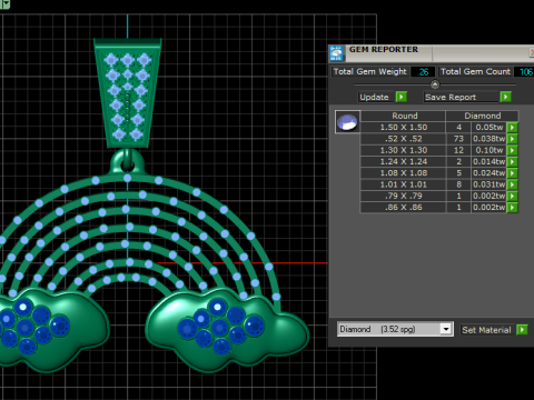 RAINBOW PENDANT 3D PRINTABLE MODEL Model 3D