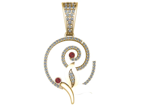 FLOWER STYLE PENDANT 3D PRINTABLE MODEL 3D Model