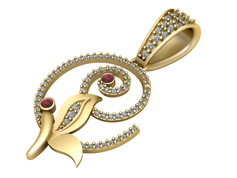 FLOWER STYLE PENDANT 3D PRINTABLE MODEL 3D Model