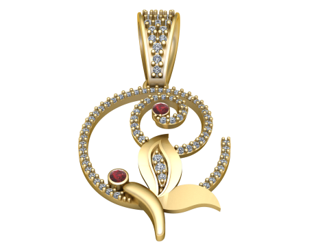 FLOWER STYLE PENDANT 3D PRINTABLE MODEL 3D Model
