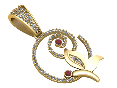 FLOWER STYLE PENDANT 3D PRINTABLE MODEL 3D Model