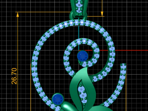FLOWER STYLE PENDANT 3D PRINTABLE MODEL 3D Model