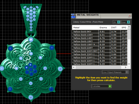 FLORAL STYLISH DIAMOND PENDANT 3D PRINTABLE MODEL 3D 모델