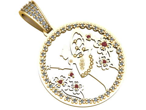 FAIRY COIN PENDANT 3D PRINTABLE MODEL 3D Модель