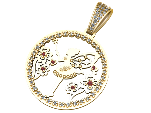 FAIRY COIN PENDANT 3D PRINTABLE MODEL 3D Модель