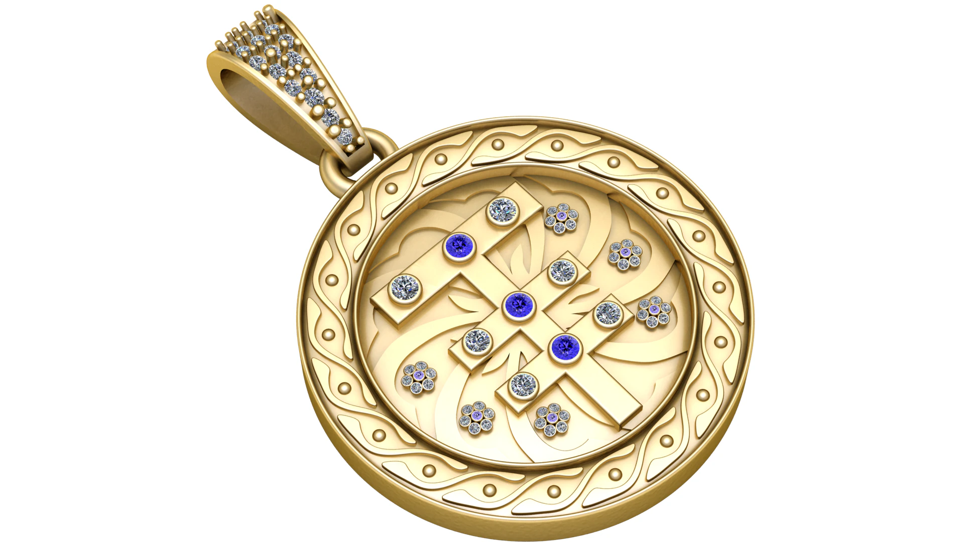 GREEK PENDANT 3D PRINTABLE MODEL 3D Model .c4d .max .obj .3ds .fbx .stl .blend