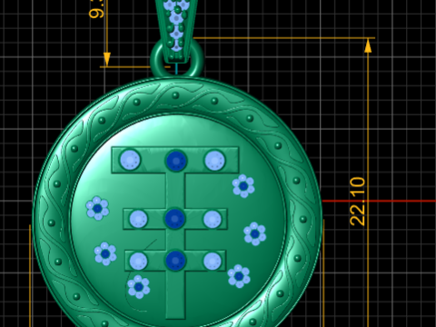 GREEK PENDANT 3D PRINTABLE MODEL 3D Model