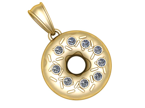 DOUNT SHAPE DIAMOND PENDANT 3D PRINTABLE MODEL 3D Model