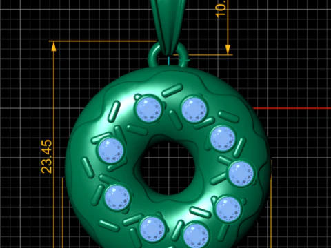 DOUNT SHAPE DIAMOND PENDANT 3D PRINTABLE MODEL 3D Model