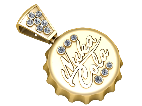 COLA BOTTLE CAP PENDANT 3D PRINTABLE MODEL 3D Модель