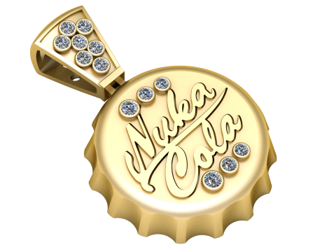 COLA BOTTLE CAP PENDANT 3D PRINTABLE MODEL Model 3D