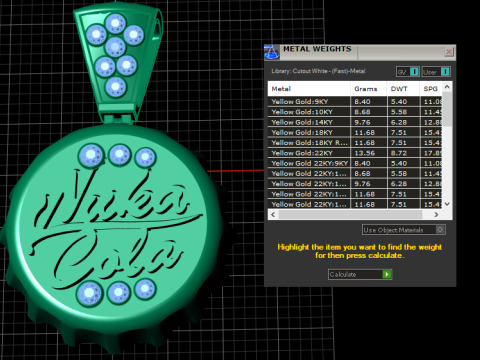 COLA BOTTLE CAP PENDANT 3D PRINTABLE MODEL Model 3D