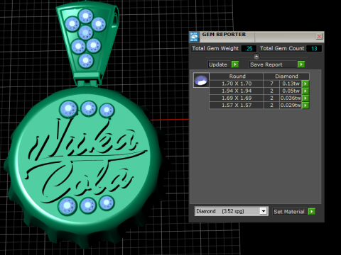 COLA BOTTLE CAP PENDANT 3D PRINTABLE MODEL Model 3D