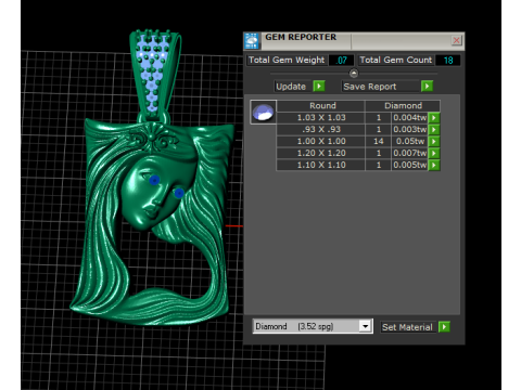 GIRL DESIGN PENDANT 3D PRITNABLE MODLE Modelo 3D