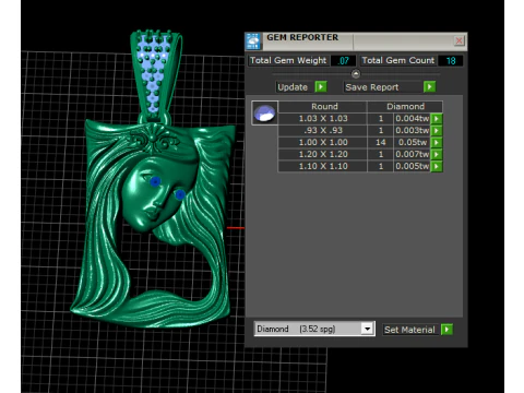GIRL DESIGN PENDANT 3D PRITNABLE MODLE 3D Model