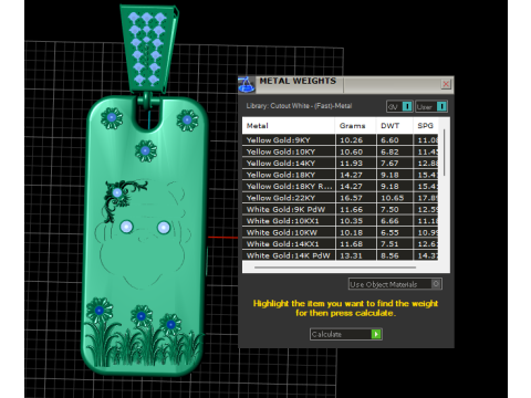 LUCKY CHARM PENDANT 3D PRINTABLE MODEL 3Dモデル