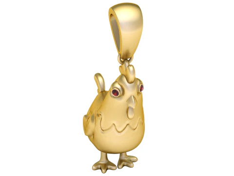 मुर्गा पेंडेंट 3डी प्रिंट करने योग्य मॉडल 3D मॉडल