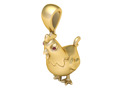ROOSTER PENDANT 3D PRINTABLE MODEL 3D Model