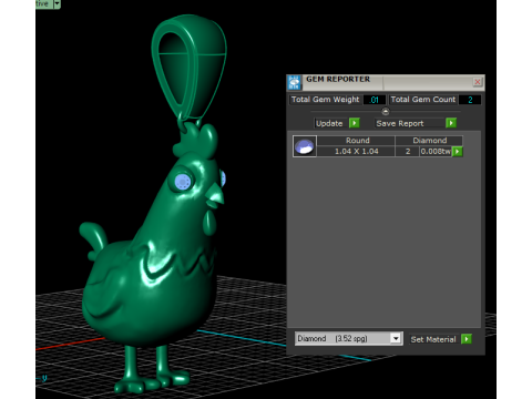 ROOSTER PENDANT 3D PRINTABLE MODEL 3D Model