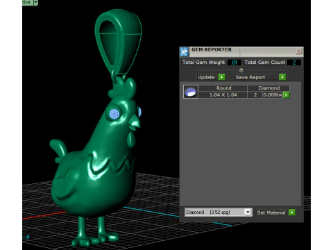 ROOSTER PENDANT 3D PRINTABLE MODEL 3D Model