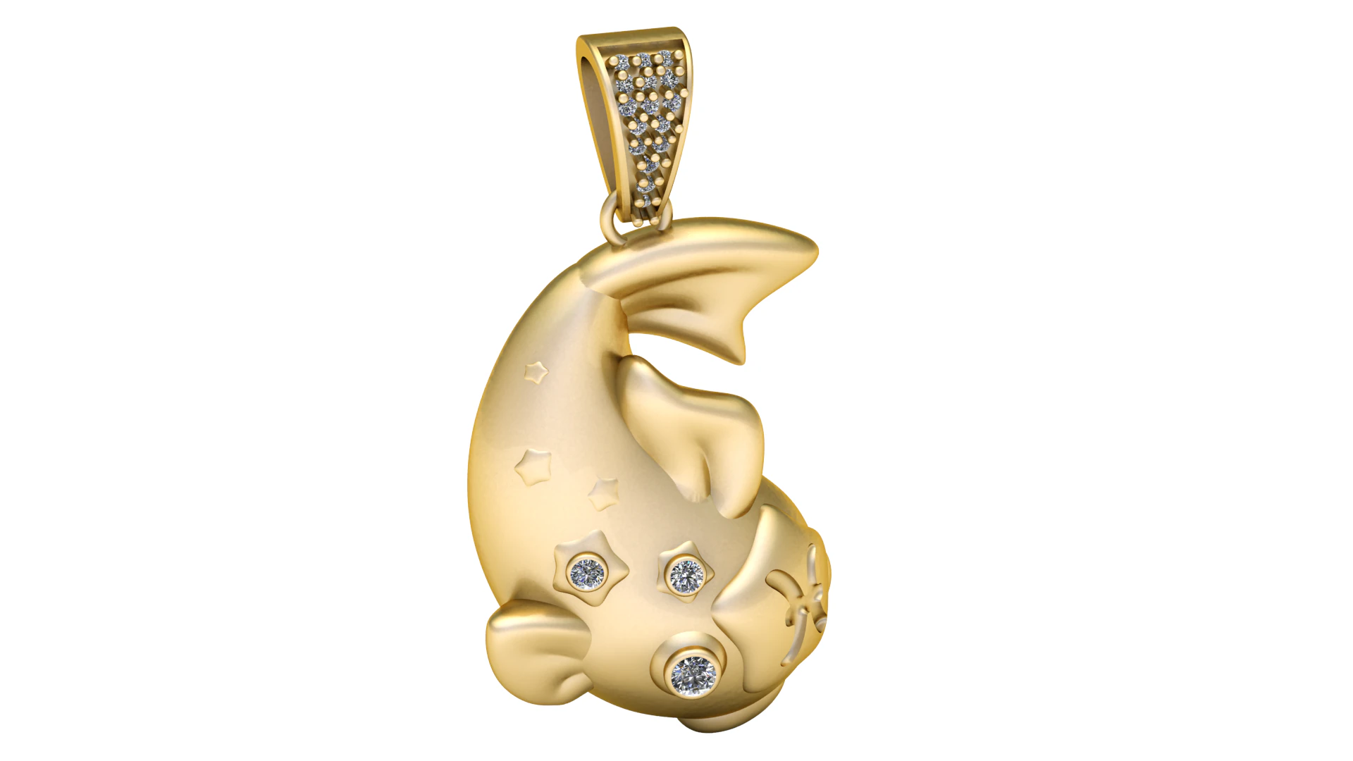 UNIQUE FISH PENDANT 3D PRINTABLE MODEL 3D Model .c4d .max .obj .3ds .fbx .stl .blend 
