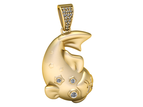 UNIQUE FISH PENDANT 3D PRINTABLE MODEL 3D Model