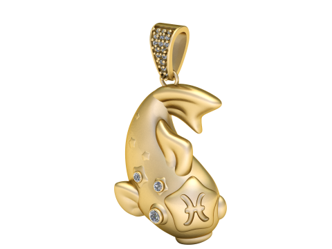 UNIQUE FISH PENDANT 3D PRINTABLE MODEL Modelo 3D