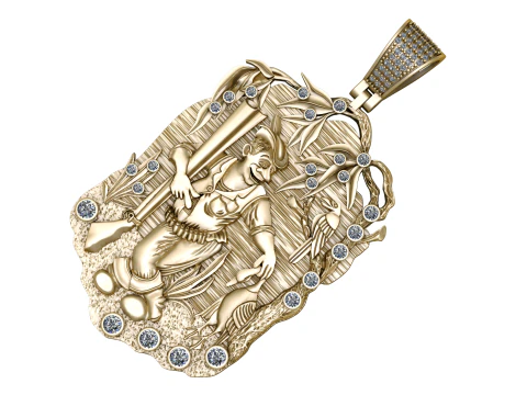 MEN PENDANT 3D PRINTABLE MODEL 3D Model