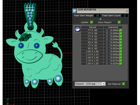 COW ANIMAL PENDANT 3D PRINTABLE MODEL Modelo 3D