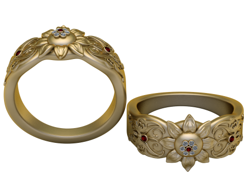 WEDDING RING 3D PRINTABLE MODEL 3D Model